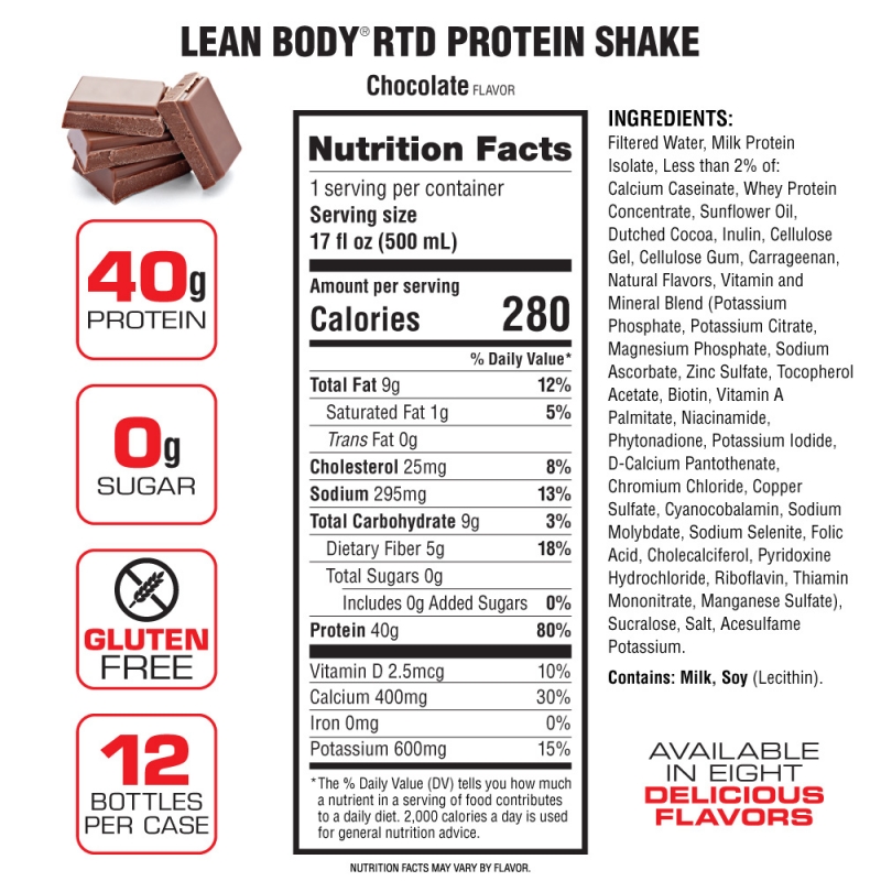 Labrada Nutrition Lean Body RTD 高蛋白运动饮料 - 500毫升